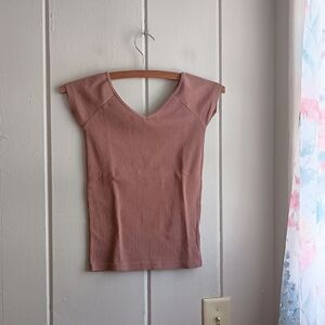 American Eagle Baby Tee Brown